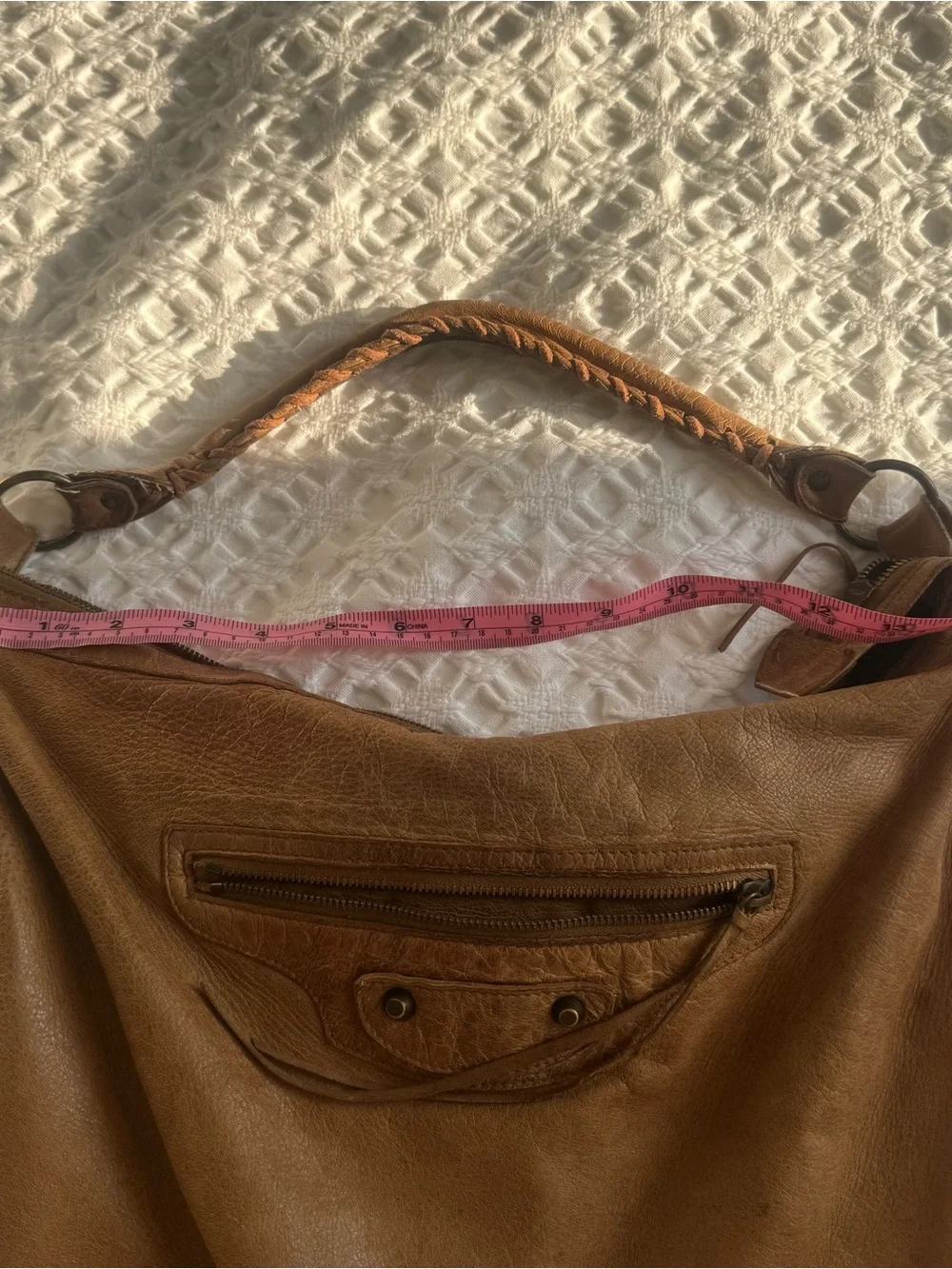 Classic Tan Leather Hobo Bag - Women
